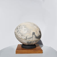 Pale Blue Dot on Iroko Base