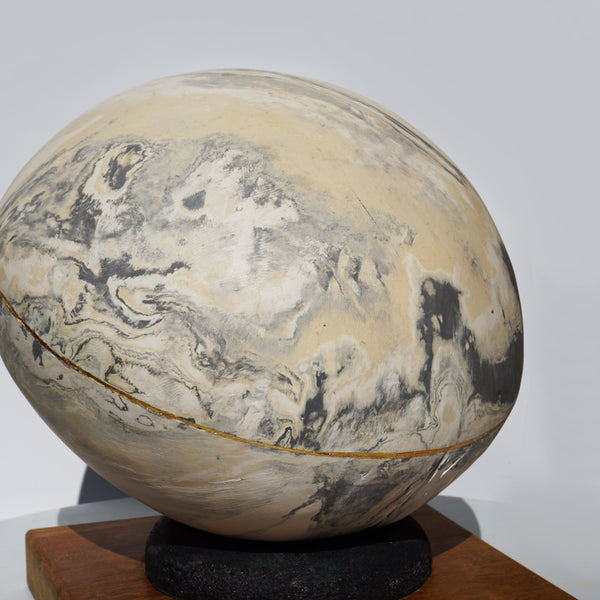 Pale Blue Dot on Iroko Base