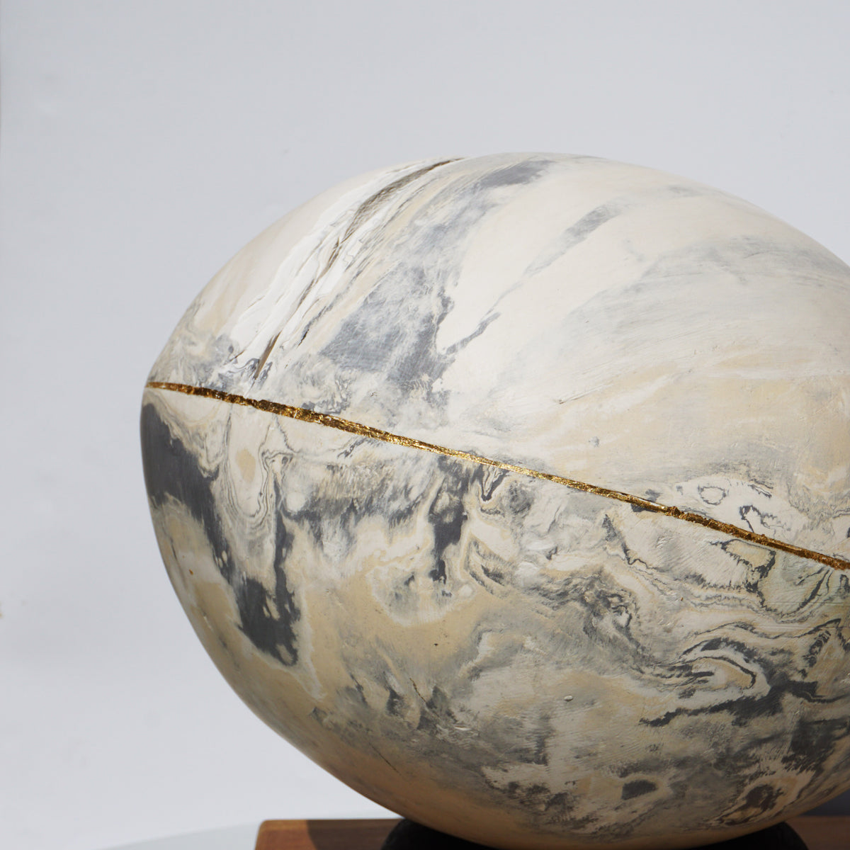 Pale Blue Dot on Iroko Base
