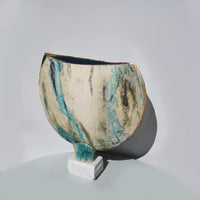 Three Quarter Moon Vessel on Cararra Marble Base