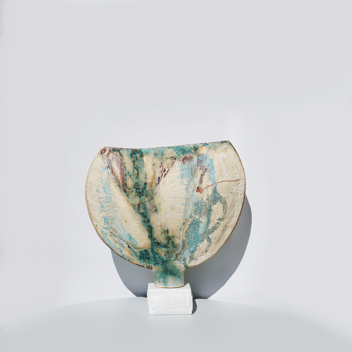 Three Quarter Moon Vessel on Cararra Marble Base