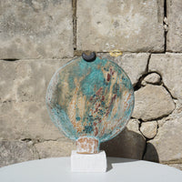 Blue Moon Vessel on Cararra Marble Base