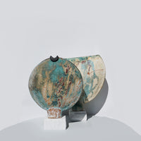 Blue Moon Vessel on Cararra Marble Base