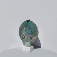 Blue Moon Vessel on Cararra Marble Base