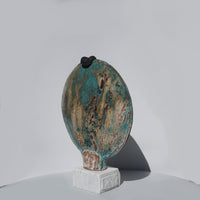 Blue Moon Vessel on Cararra Marble Base