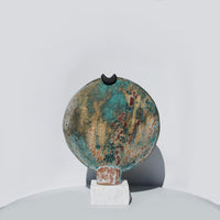 Blue Moon Vessel on Cararra Marble Base