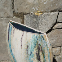 Three Quarter Moon Vessel on Cararra Marble Base