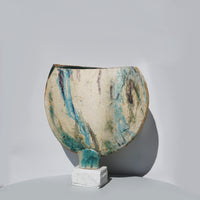 Three Quarter Moon Vessel on Cararra Marble Base