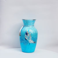 Traditional Vase - Sky Blue & Silver