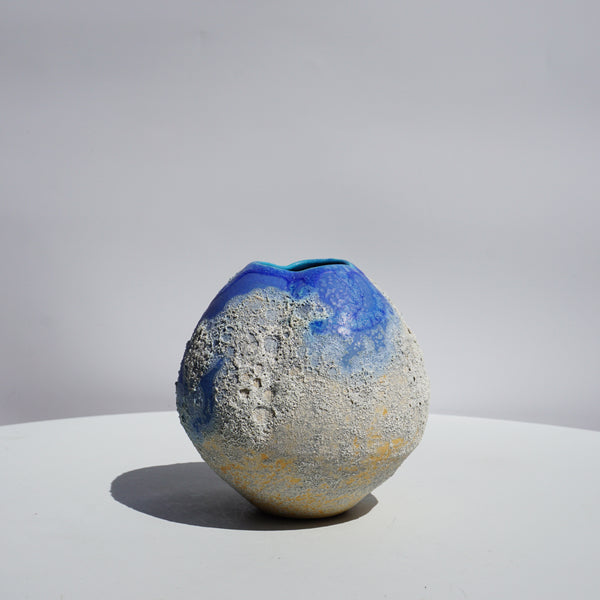 Blue Textural Pot