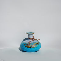 Wide Potion Bottle - Sky Blue & Gold