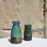 Raku Faceted Bottle #2