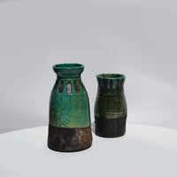 Raku Faceted Bottle #2