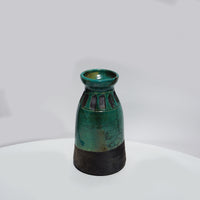 Raku Faceted Bottle #1