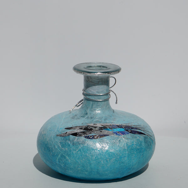 Wide Potion Bottle - Sky Blue / Silver