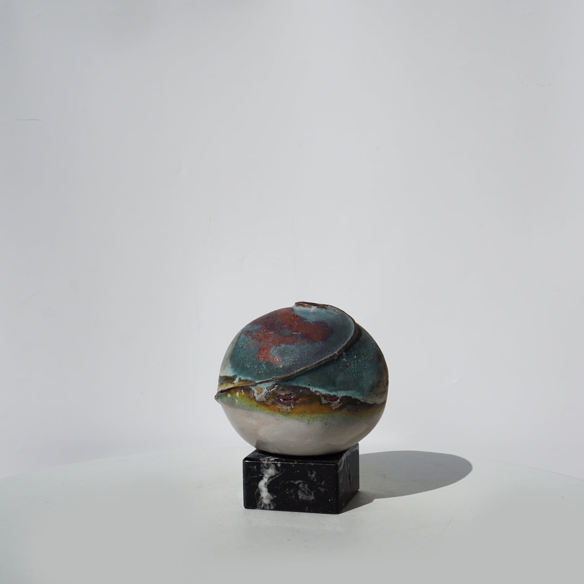 Of Fire and Metal Bowl on Marble Base