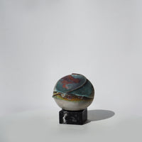 Of Fire and Metal Bowl on Marble Base
