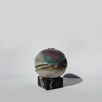 Of Fire and Metal Bowl on Marble Base