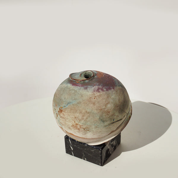 Of Fire and Metal Bowl on Marble Base