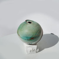 Ice Blue Earth Bowl on Cararra Base