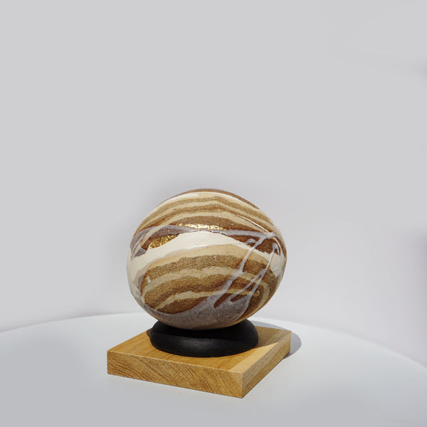 Strata Sphere on Oak