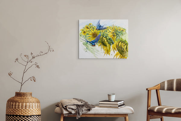 Sunflower Swallows