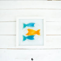 Three Fish - Blue and Orange