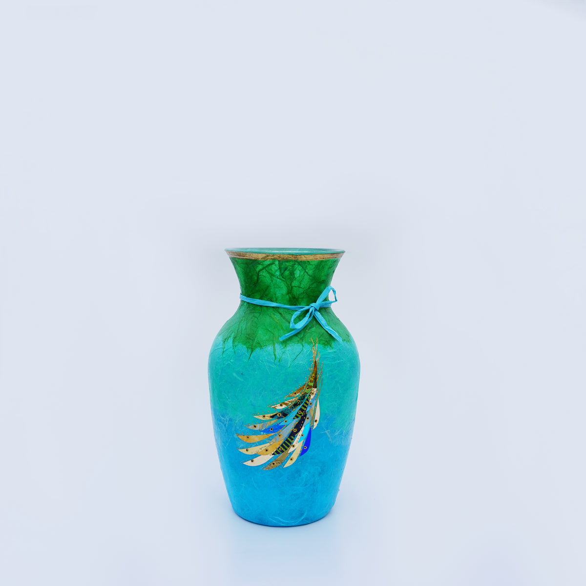 Traditional Vase - Green & Gold