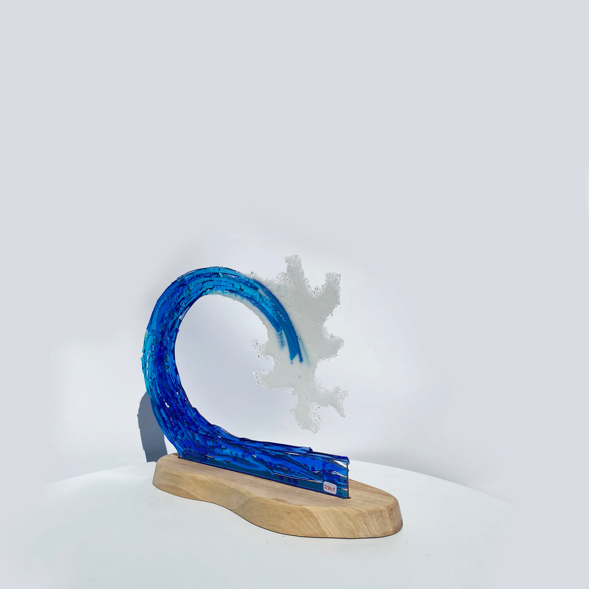 Medium Freestanding Wave on Wood