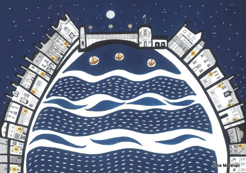 Weymouth Harbour by Night (Limited Edition Print)