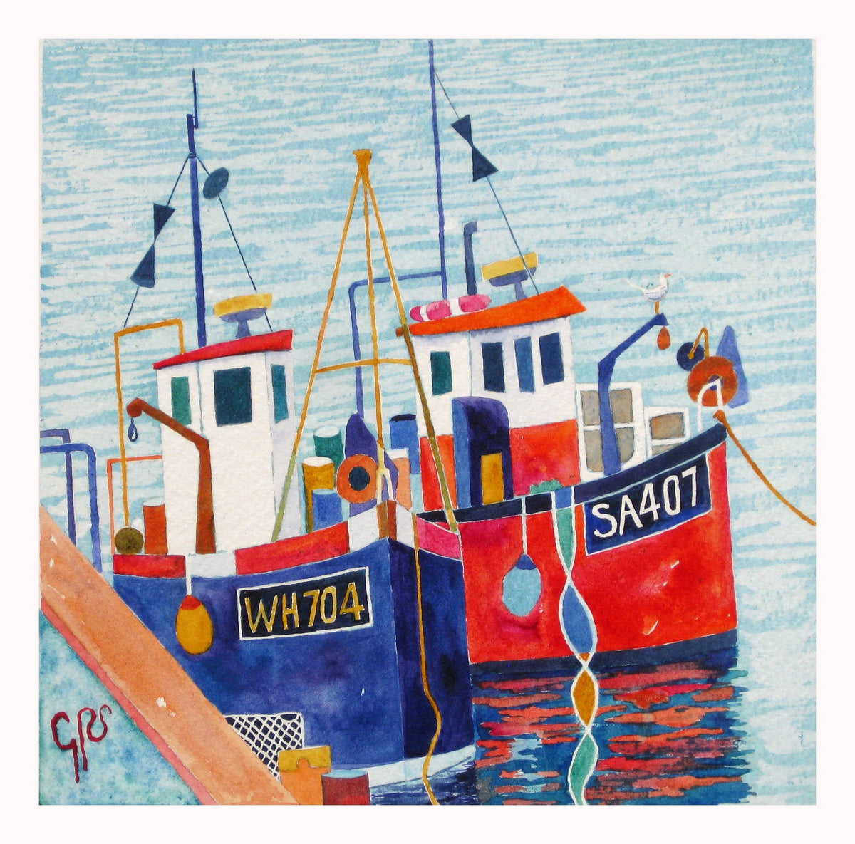 Two Boats By The Quayside (Limited Edition Print)