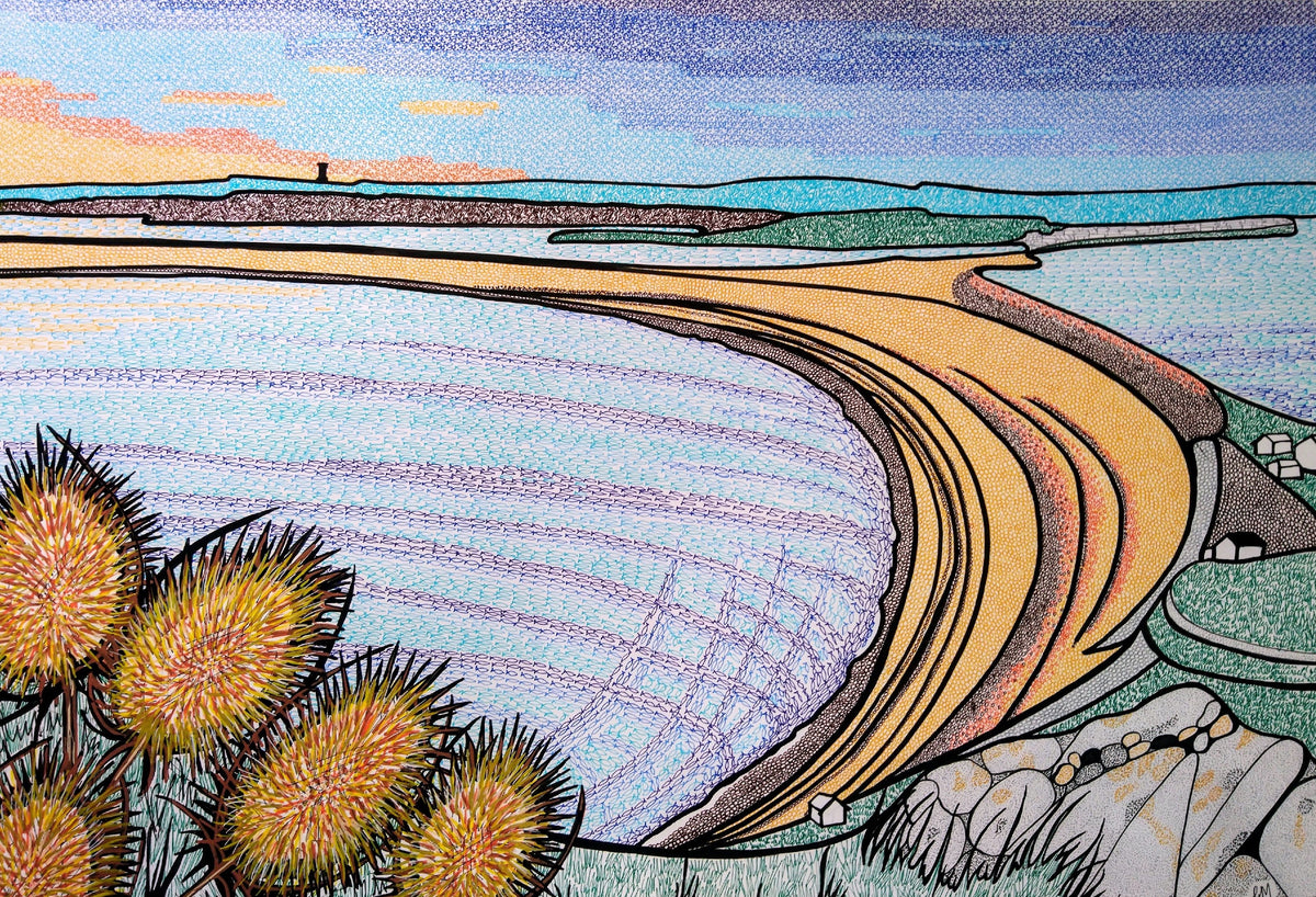 Golden Sunset Over Chesil Beach (Limited Edition Print)
