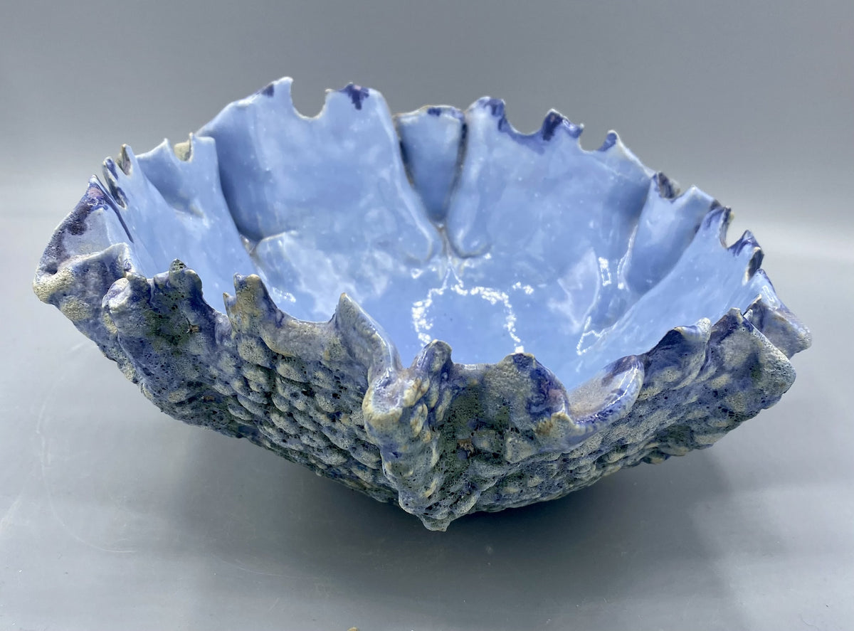 Convoluted Blue/Mauve Bowl