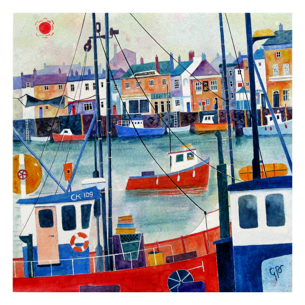 Red Sun Over Weymouth (Limited Edition Print)