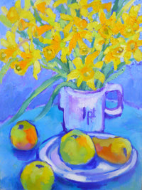 Daffodils, Pint Jug and Fruit