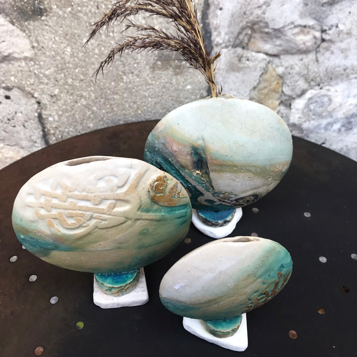 Small Ikebana Vase on a Marble Base