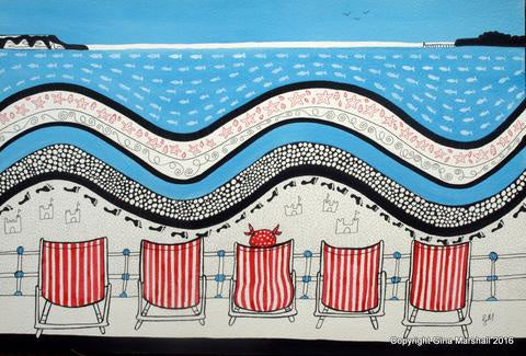 Deckchairs, Weymouth Prom (Limited Edition Print)