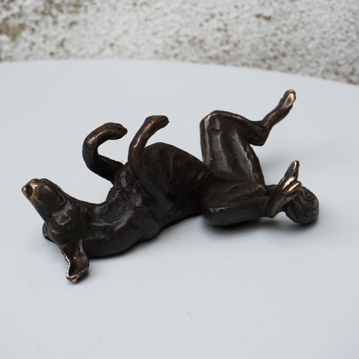 Dog on Back - Solid Bronze
