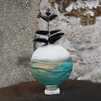 Medium Ikebana Vase on a Marble Base #2
