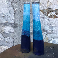 Medium Wonky Bottles- Dark Blue (Pair)